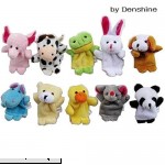 Denshine 10 Pcs Soft Plush Velvet Animal Style Finger Puppets Set  B018X9FELO